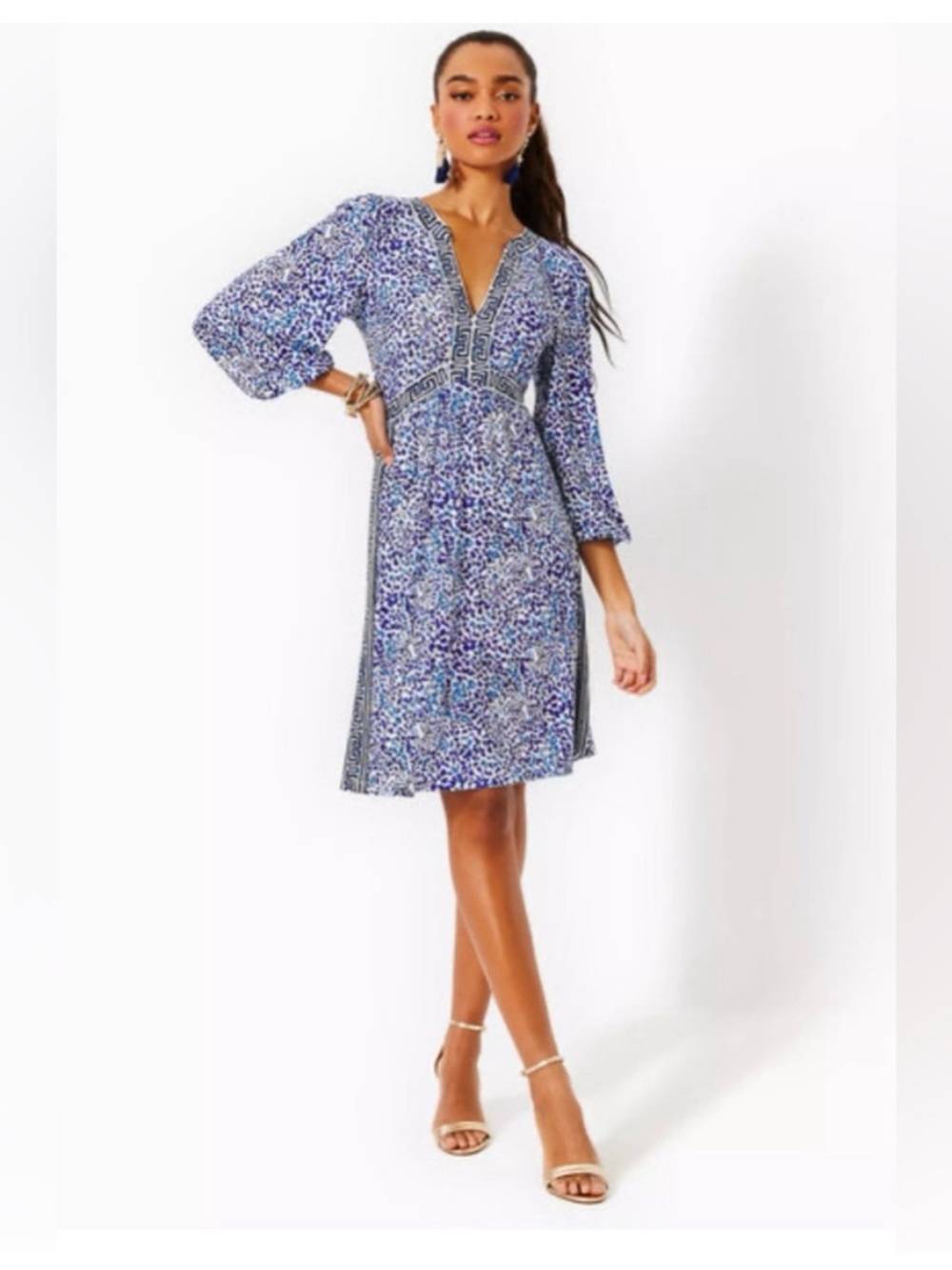 Lilly Pulitzer Wexlee Resort WhiteTwisted Up 3/4 Sleeve Dress- 12 NWTs